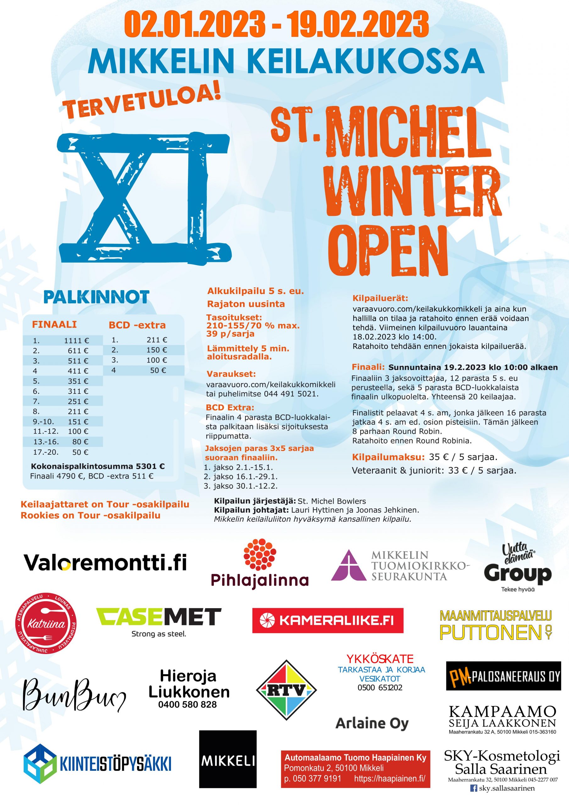 Winter Open XI – Kilpailuilmoitus | Keilaseura St. Michel Bowlers